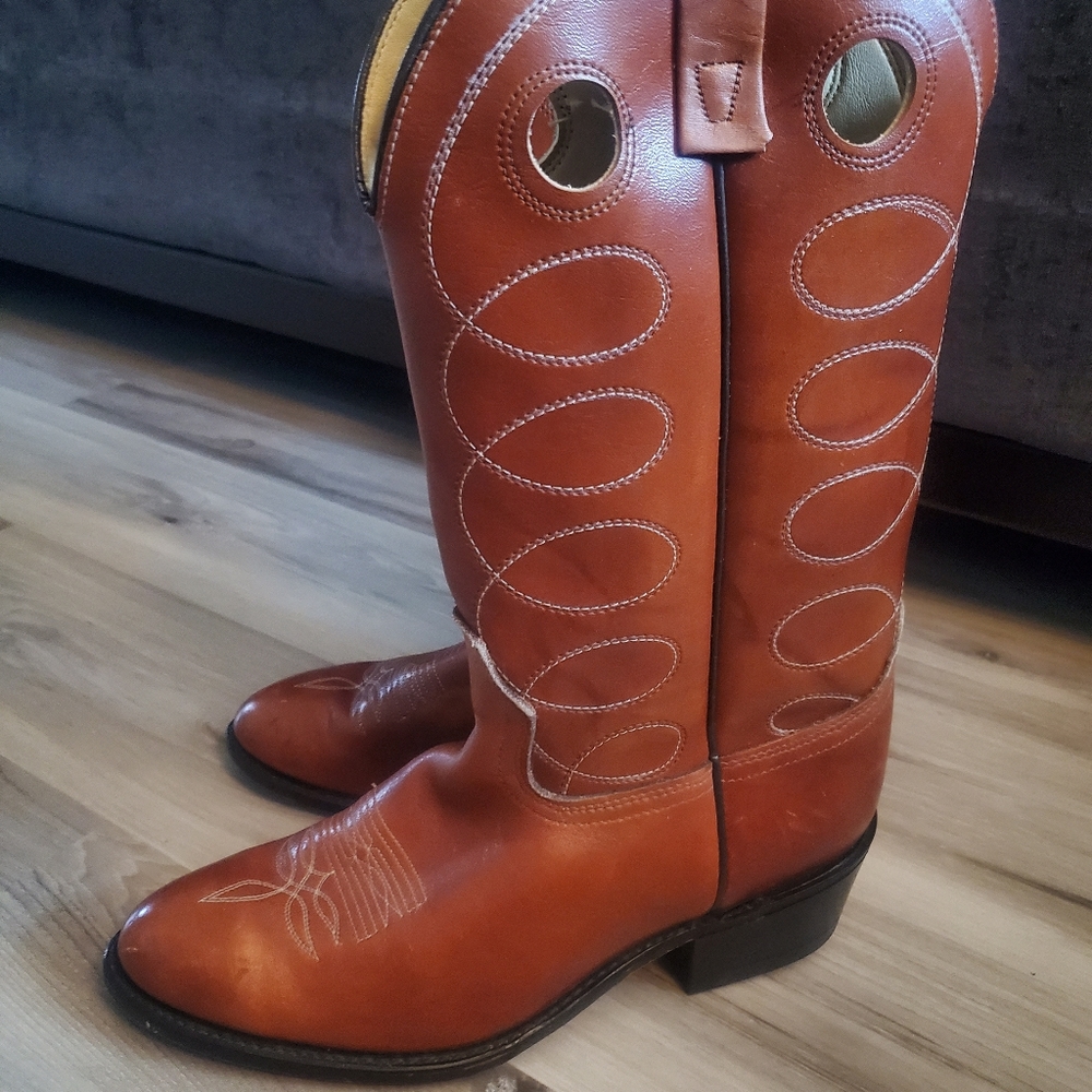 Acme Cowboy boot cognac brown